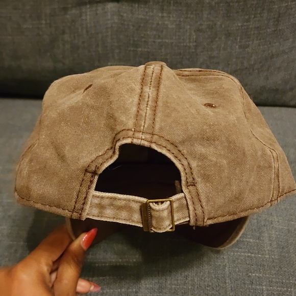 Brown Cap with Red + Silver Stars Mickey Mouse Hat, OOAK Upcycled - Picture 4 of 7